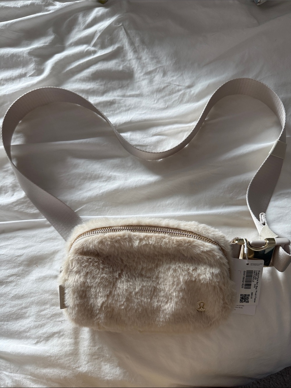 Lululemon Plush Fleece Belt Bag - Cream Crossbody Pouch